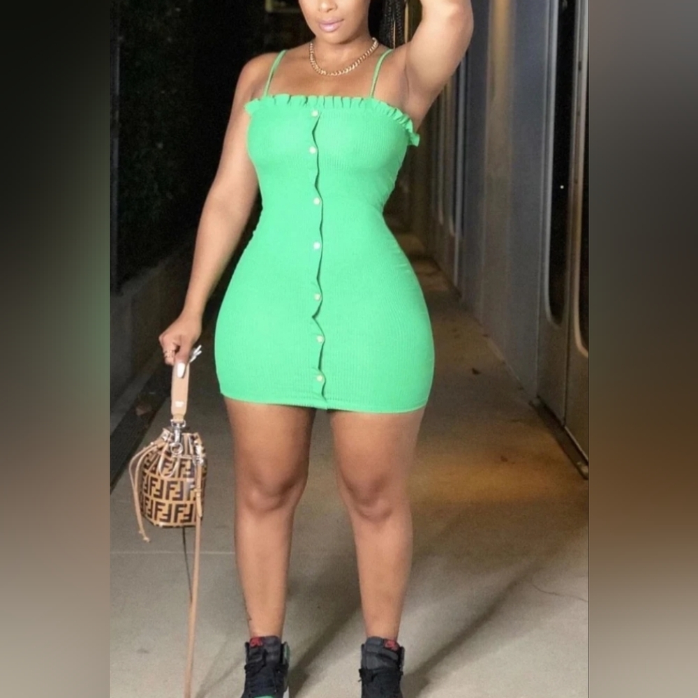 WHITE TANK BUTTON UP DRESS